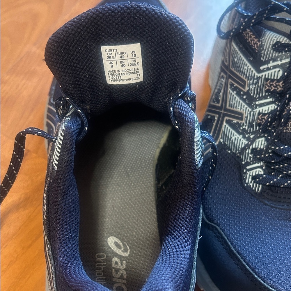 Asics Women's Navy Blue and White Sneakers - Picture 11 of 14